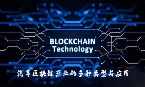 汽车区块链产业的多种类型与应用