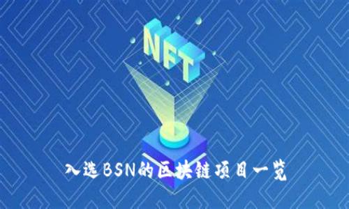 入选BSN的区块链项目一览